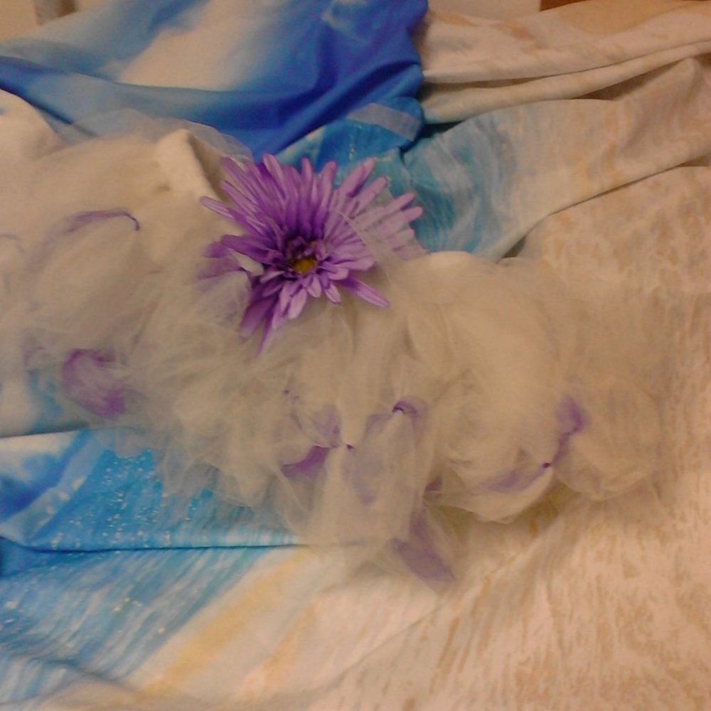 Purple and white tutu